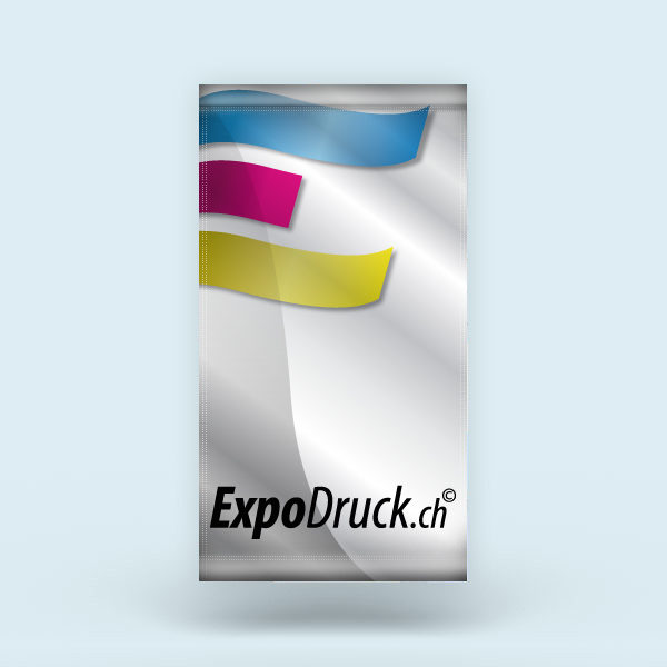 ExpoDruck Stoffbanner XL im Hochformat mit Hohlsaum Kanten gesäumt druck bedruckt